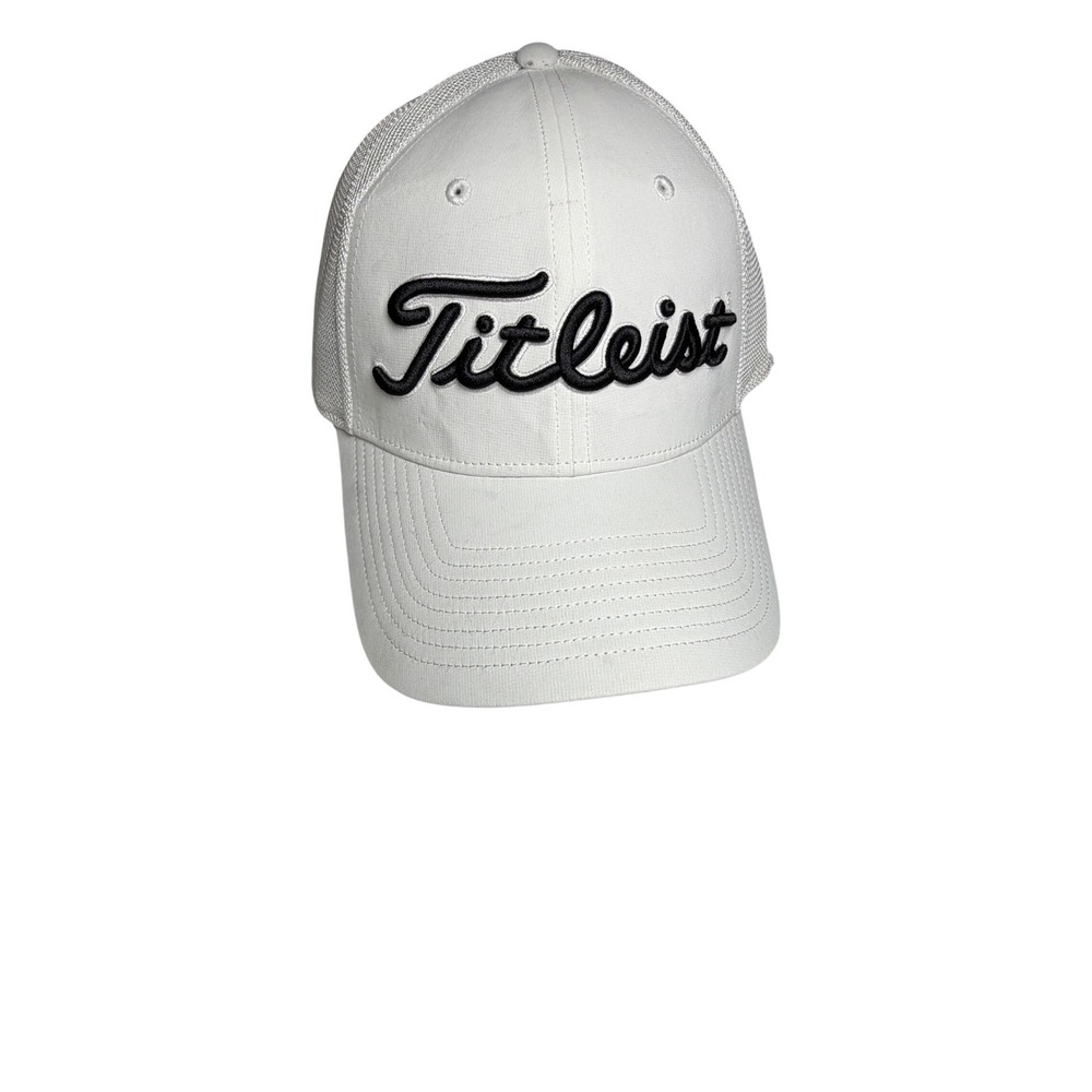 Titleist White Mesh Golf Hat Cap Size M/L